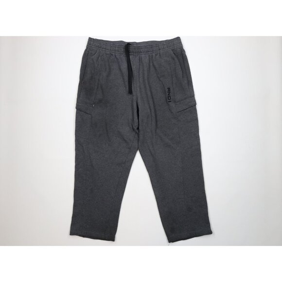 Vtg Y2K AND1 And One Basketball Mens 3XL Distressed Wide Leg Cargo Sweatpants - Picture 1 of 16